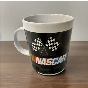 NASCAR Coffee Mug Black And White Checkered Flag 2004 One Small Scratch